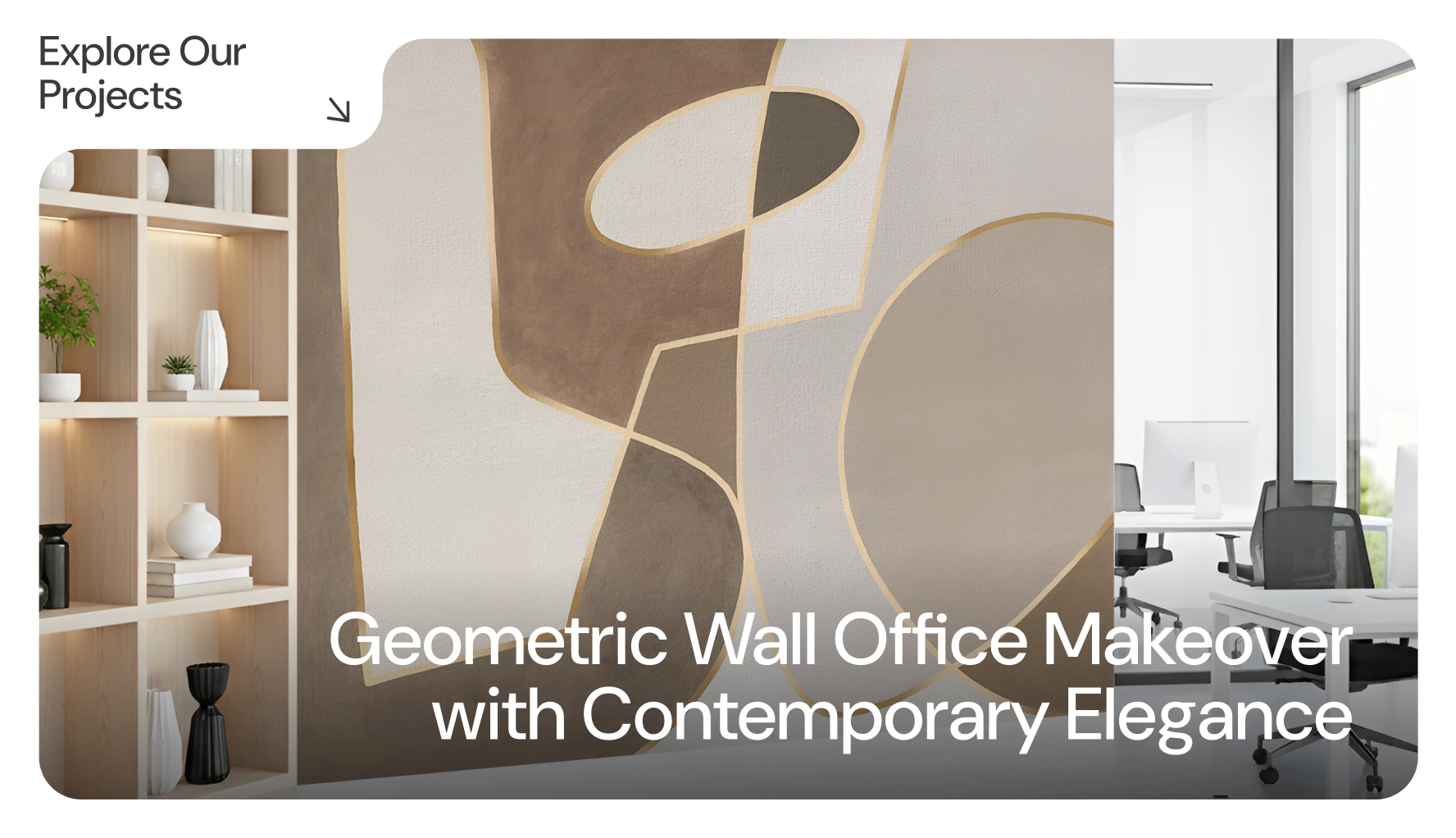 Geometric Wall Office Makeover